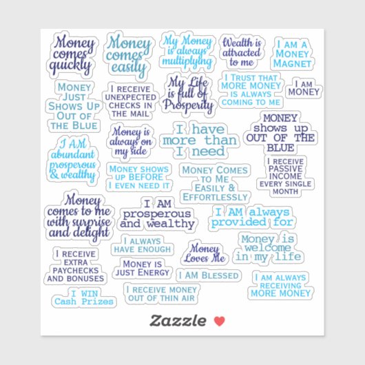 金の顕現繁栄の顕現引用文 シール (シート)