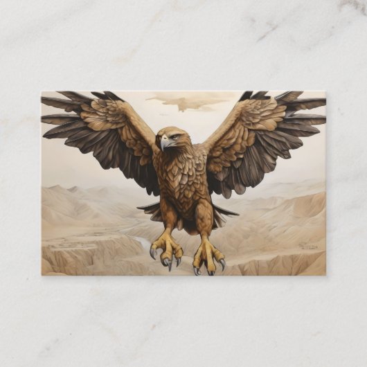 金の飛んでいる鷲 名刺 (正面)