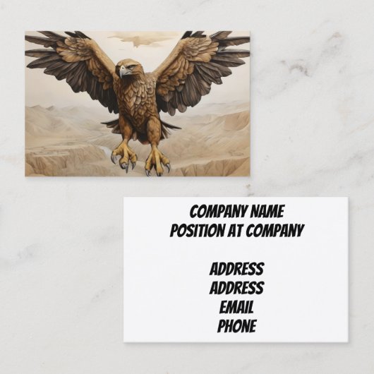 金の飛んでいる鷲 名刺 (正面/裏面)