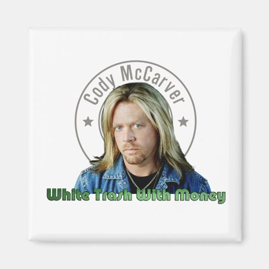 金の魔力を持つ白いゴミ マグネット (正面)