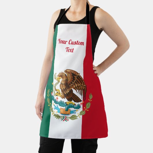 金の鷲を持つメキシコの国旗と紋章 エプロン (インサイチュ)