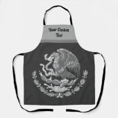 金の鷲を持つメキシコの紋章 – 銀 エプロン (正面)