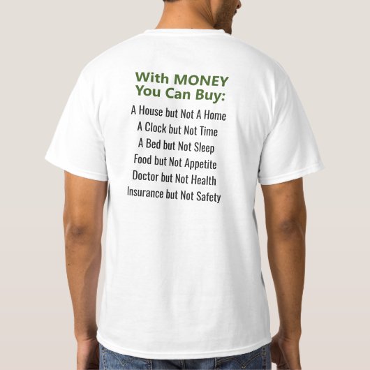 金のTシャ買ツできないこと Tシャツ (裏面)