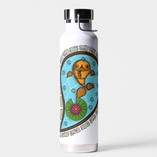 金はかりで測魚 ウォーターボトル (左面)