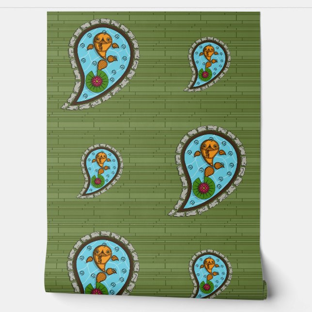 金はかりで測魚 壁紙 (ほどく)