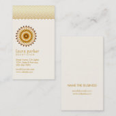 金はすの花のヨガの黙想の健康のスパ 名刺 (正面/裏面)