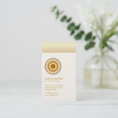 金はすの花のヨガの黙想の健康のスパ 名刺 (スタンド正面)