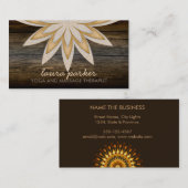 金はすの花の木製のヨガの健康のマッサージ 名刺 (正面/裏面)