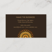 金はすの花の木製のヨガの健康のマッサージ 名刺 (裏面)