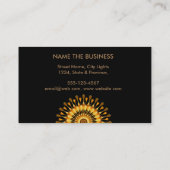 金はすの花の紙吹雪のヨガの健康のマッサージ 名刺 (裏面)