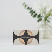 金はっきりしたモダン箔とグリッターブラックレトロ 名刺 (スタンド正面)