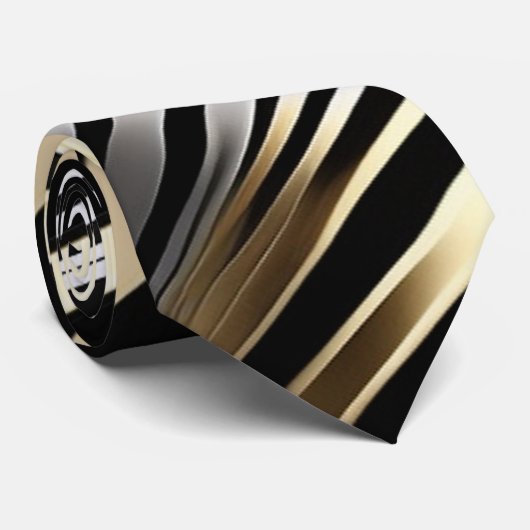 金はっきりした属のゼブラストライプ ネクタイ (ロール)