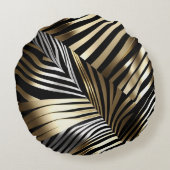金はっきりした属のゼブラストライプ ラウンドクッション (裏面)