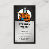 金はっきりした属溶接器金属造形溶接ヘルメット 名刺 (正面)