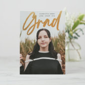 金はっきりした箔ブラシモダン大学院写真大学 案内状 (スタンド正面)