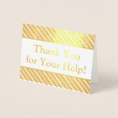 金はっきりした箔「ありがとう救済!」 カード (正面)