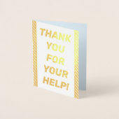 金はっきりした箔「ありがとう救済!」 カード (正面)