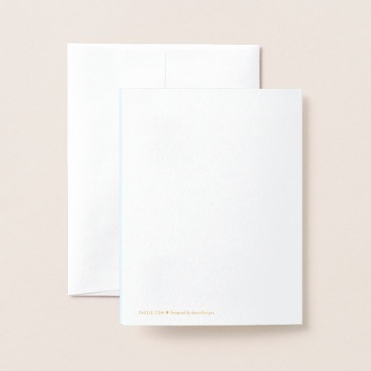 金はっきりした箔「ありがとう救済!」 カード (裏面封筒付き)