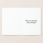 金はっきりした箔"10歳!" 誕生日カード 箔カード (内部)