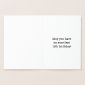 金はっきりした箔"15歳！" 誕生日カード 箔カード (内部)