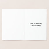 金はっきりした箔"22歳!" 誕生日カード 箔カード (内部)