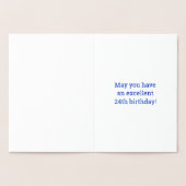 金はっきりした箔"24歳！" 誕生日カード 箔カード (内部)