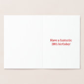 金はっきりした箔"28歳!" 誕生日カード 箔カード (内部)