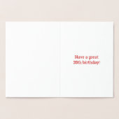 金はっきりした箔"35歳!" 誕生日カード 箔カード (内部)