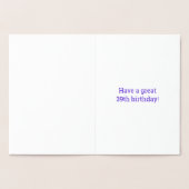 金はっきりした箔"39歳!" 誕生日カード 箔カード (内部)