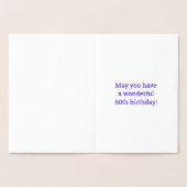 金はっきりした箔"60歳!" 誕生日カード 箔カード (内部)