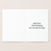 金はっきりした箔"86歳!" 誕生日カード 箔カード (内部)