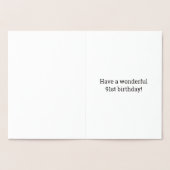 金はっきりした箔"91歳！" 誕生日カード 箔カード (内部)