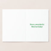 金はっきりした箔"93歳！" 誕生日カード 箔カード (内部)