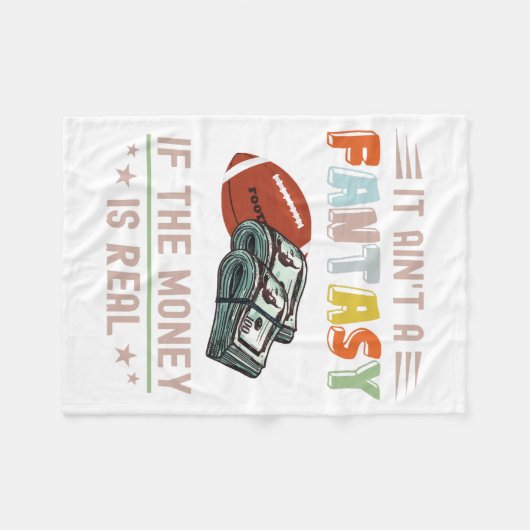 金はファンタジーもしじゃない実在 フリースブランケット (正面(横))