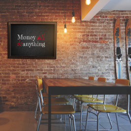 金は何でもすることわざ ポスター