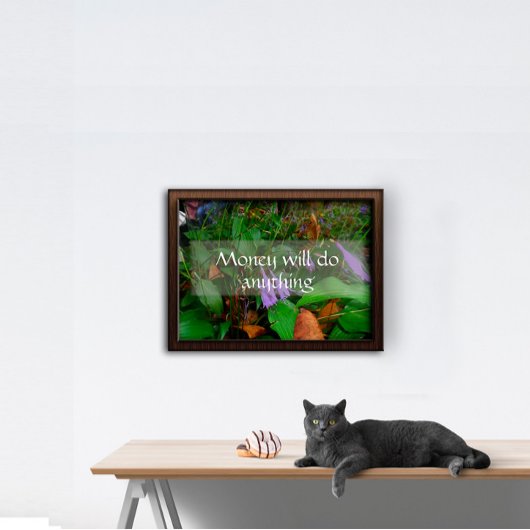 金は何でも知恵のことわざポスター ポスター