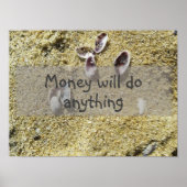 金は何でも知恵のことわざポスター ポスター (正面)