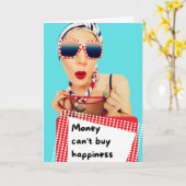 金は幸せにな買らない カード (黄色い花)