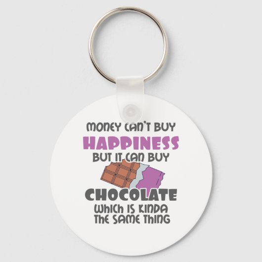 金は幸せ買になるがチョコレートに買はい キーホルダー (正面)