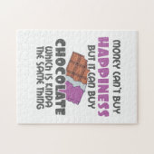 金は幸せ買になるがチョコレートに買はい ジグソーパズル (横)