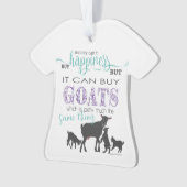 金は幸せ買にもヤギに買も幸せだ オーナメント (正面)