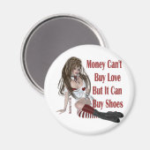 金は幸せ買にも靴は買有る マグネット (正面/裏面)