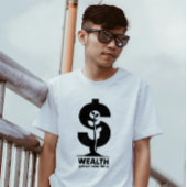 金は時がたつにつれて殖えるやる気を起こさせる Tシャツ