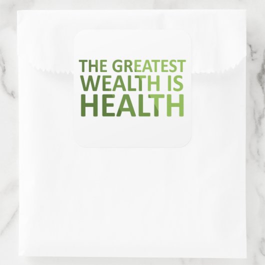 金は素晴らし健康だ スクエアシール (バッグ)