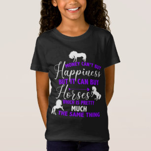 金は紫買のTシャツを馬に持てる Tシャツ
