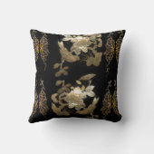 金ぱくの枕の東洋のしゃれているな鳥 クッション (裏面)