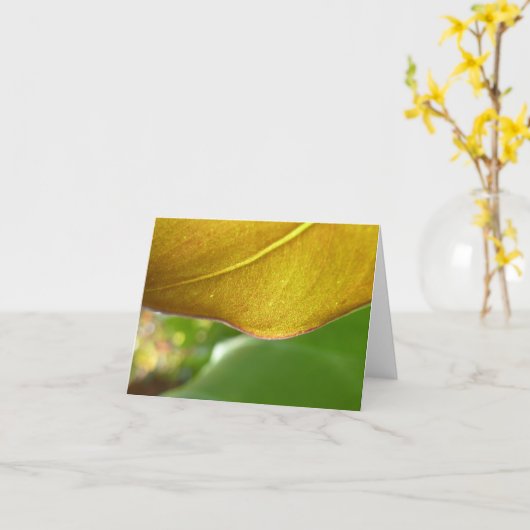 金ぱくNotecard カード (黄色い花)