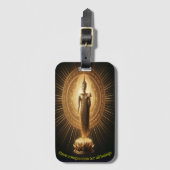 金めい想仏は蓮だ。 ラゲッジタグ (正面縦)