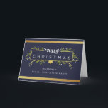 金めっきされたクリスマス企業のなカード シーズンカード<br><div class="desc">"メリークリスマス読むモダンで、エレガントなデザイン"。を  フェイクな金ゴールドホイル。</div>
