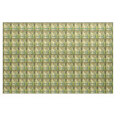 金めっきされたターコイズおよび緑の抽象的な絵画 ファブリック (ヤード)